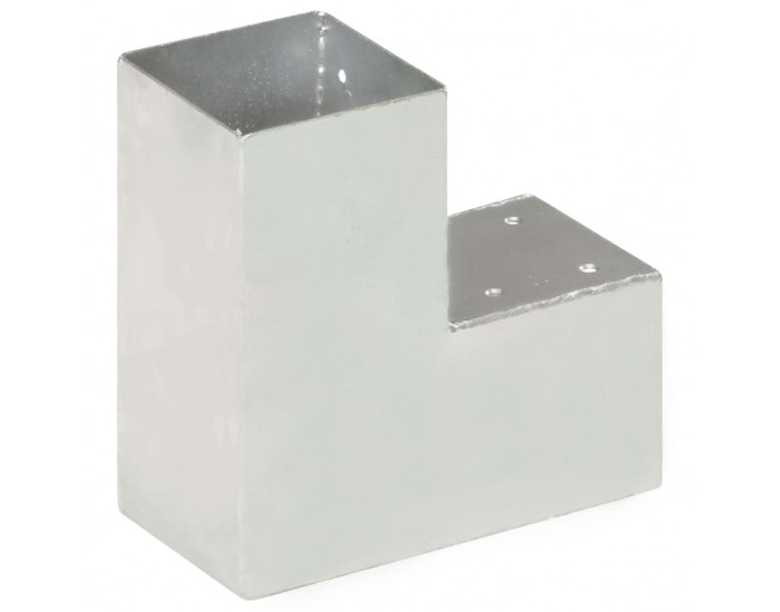 Sonata Конектори за греди 4 бр L-образни поцинкован метал 91x91 мм