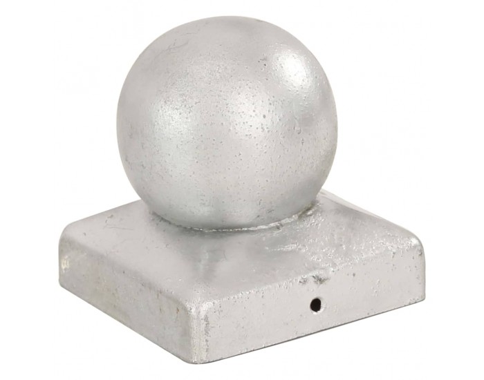 Sonata Капаци за стълбове, 6 бр, глобус, поцинкован метал, 71x71 мм