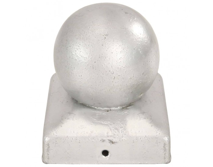 Sonata Капаци за стълбове, 6 бр, глобус, поцинкован метал, 71x71 мм