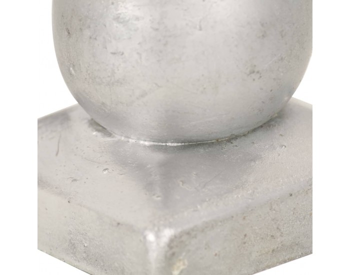 Sonata Капаци за стълбове, 6 бр, глобус, поцинкован метал, 71x71 мм