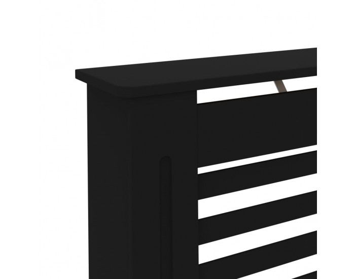 Sonata Параван за радиатор, черен, 152x19x81 см, МДФ