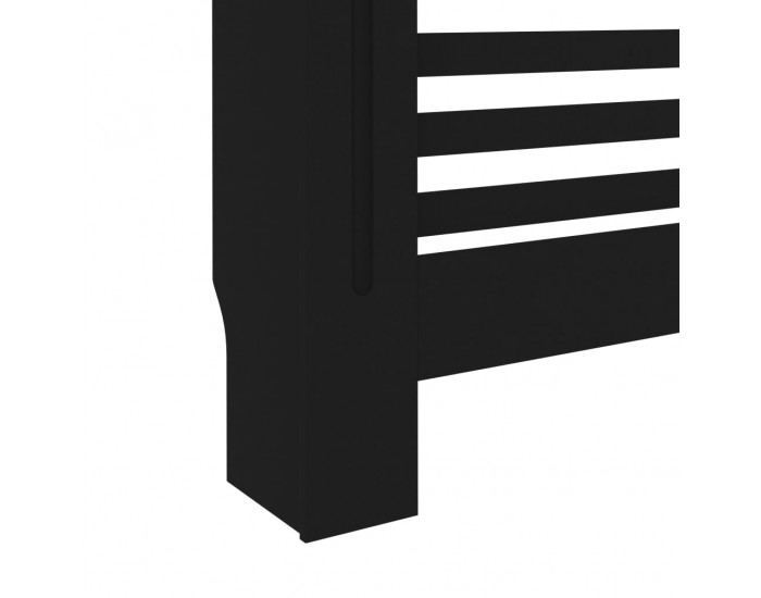 Sonata Параван за радиатор, черен, 152x19x81 см, МДФ