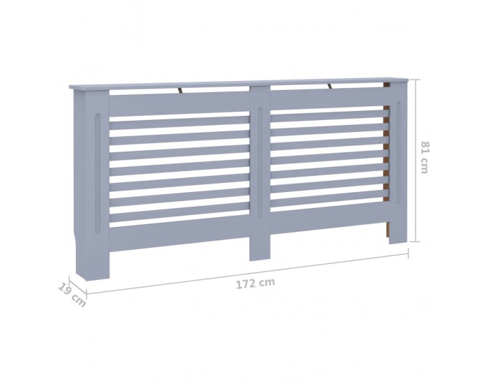 Sonata Параван за радиатор, антрацит, 172x19x81 см, МДФ