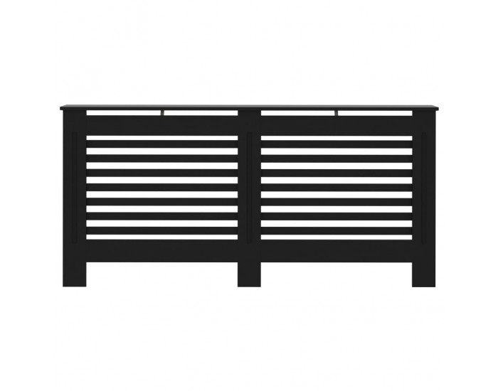 Sonata Параван за радиатор, черен, 172x19x81 см, МДФ