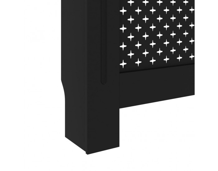 Sonata Параван за радиатор, черен, 112x19x81 см, МДФ