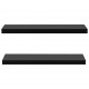 Sonata Окачени стенни рафтове, 2 бр, черни, 100x20x3,8 см