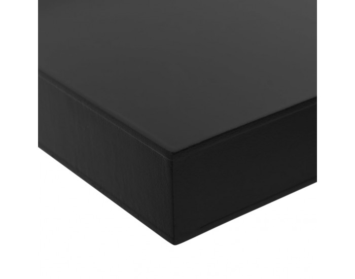 Sonata Окачени стенни рафтове, 2 бр, черни, 100x20x3,8 см