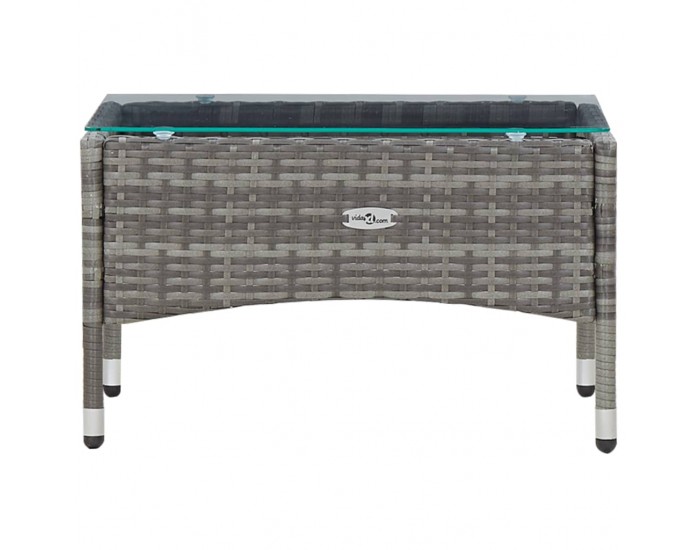 Sonata Градински комплект с възглавници, 4 части, полиратан, сив