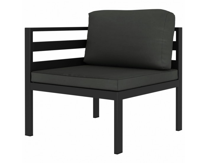 Sonata Градински комплект с възглавници, 3 части, алуминий, антрацит