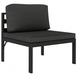 Sonata Модулен среден диван с възглавници, алуминий, антрацит - Мека мебел