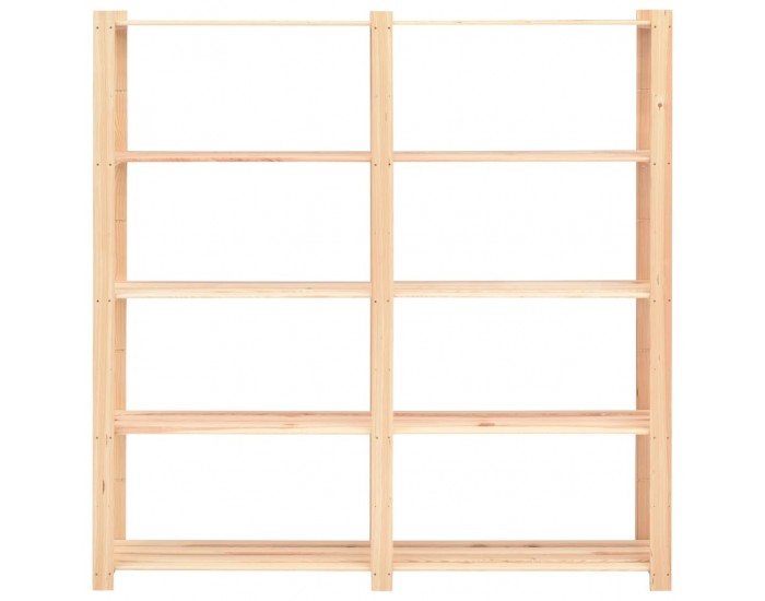 Sonata 5-етажни стелажи, 10 бр, 170x38x170 см, бор масив, 500 кг