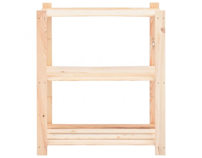 Sonata 3-етажни стелажи, 5 бр, 80x38x90 см, бор масив, 150 кг Sonata 3-етажни стелажи, 5 бр, 80x38x90 см, бор масив, 150 кг