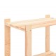 Sonata 3-етажни стелажи, 5 бр, 80x38x90 см, бор масив, 150 кг Sonata 3-етажни стелажи, 5 бр, 80x38x90 см, бор масив, 150 кг