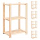 Sonata 3-етажни стелажи, 5 бр, 60x38x90 см, бор масив, 150 кг Sonata 3-етажни стелажи, 5 бр, 60x38x90 см, бор масив, 150 кг