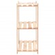 Sonata 3-етажни стелажи, 5 бр, 60x38x90 см, бор масив, 150 кг Sonata 3-етажни стелажи, 5 бр, 60x38x90 см, бор масив, 150 кг