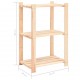 Sonata 3-етажни стелажи, 5 бр, 60x38x90 см, бор масив, 150 кг Sonata 3-етажни стелажи, 5 бр, 60x38x90 см, бор масив, 150 кг