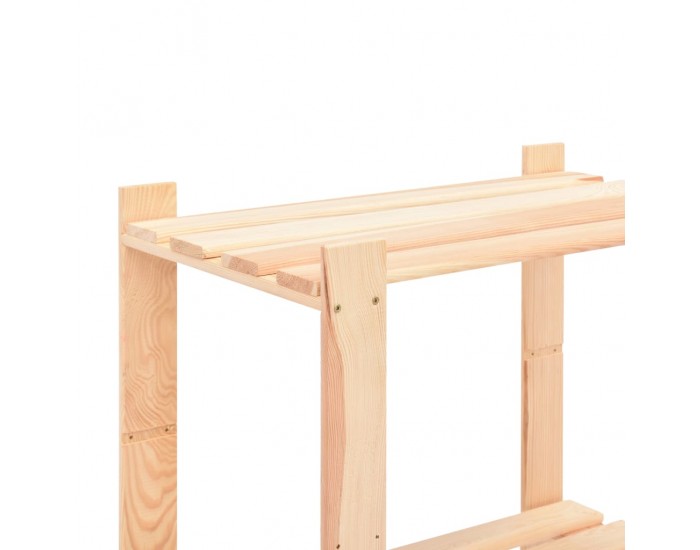 Sonata 3-етажни стелажи, 10 бр, 60x38x90 см, бор масив, 150 кг Sonata 3-етажни стелажи, 10 бр, 60x38x90 см, бор масив, 150 кг
