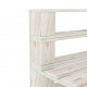 Sonata Градински междинен диванен модул от палети, дърво, бял