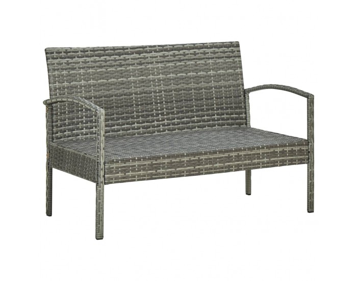 Sonata Градински комплект с възглавници, 4 части, полиратан, сив Sonata Градински комплект с възглавници, 4 части, полиратан, сив