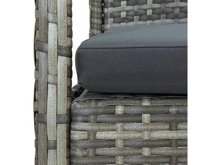 Sonata Градински комплект с възглавници, 4 части, полиратан, сив Sonata Градински комплект с възглавници, 4 части, полиратан, сив