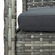 Sonata Градински комплект с възглавници, 4 части, полиратан, сив