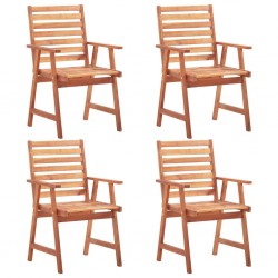 Sonata Градински трапезни столове, 4 бр, акация масив - Градина