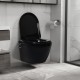 Sonata Окачена тоалетна чиния без ръб с функция биде, керамична, черна