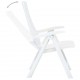 Sonata Градински регулируеми столове, 2 бр, пластмаса, бели