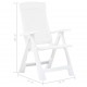Sonata Градински регулируеми столове, 2 бр, пластмаса, бели