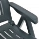 Sonata Градински регулируеми столове, 2 бр, пластмаса, зелени
