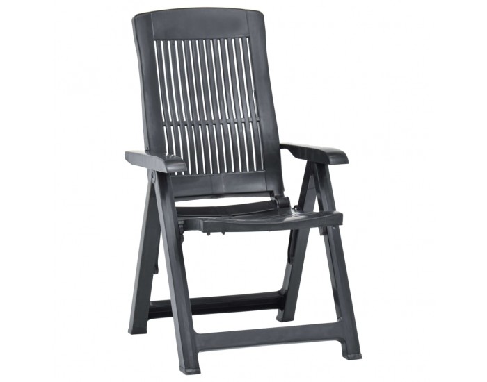Sonata Градински регулируеми столове, 2 бр, пластмаса, антрацит