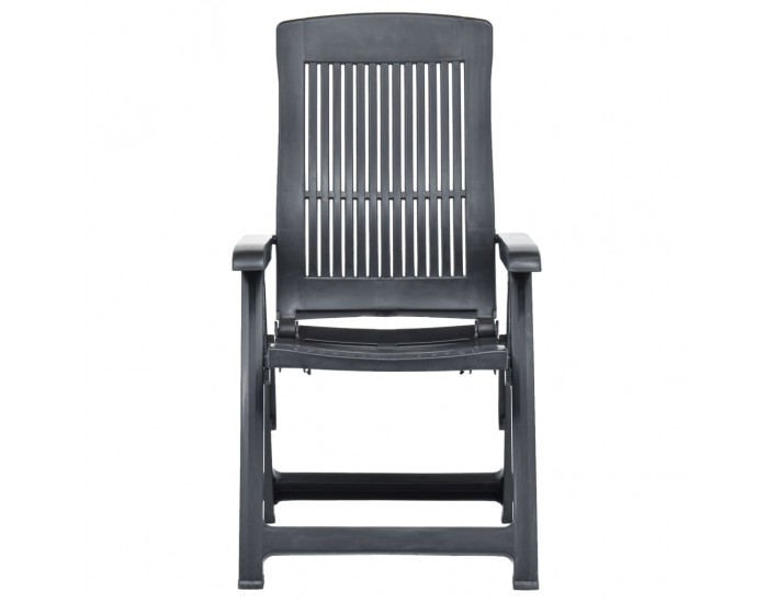 Sonata Градински регулируеми столове, 2 бр, пластмаса, антрацит