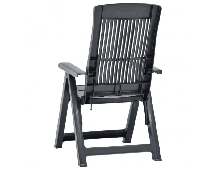 Sonata Градински регулируеми столове, 2 бр, пластмаса, антрацит