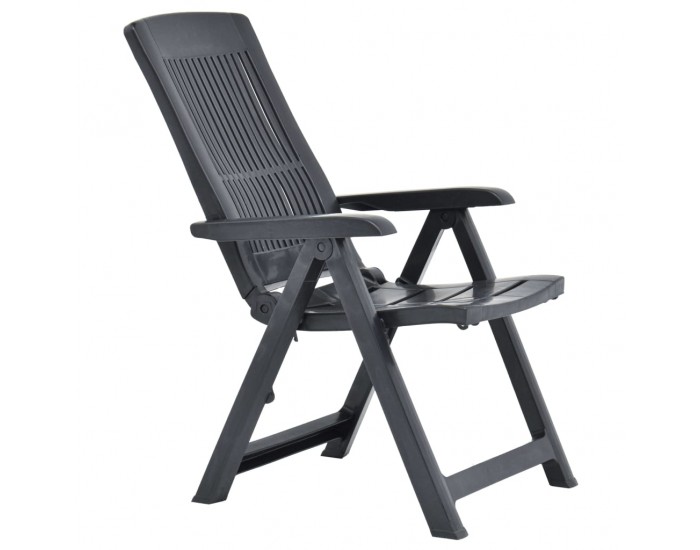 Sonata Градински регулируеми столове, 2 бр, пластмаса, антрацит