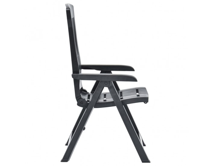 Sonata Градински регулируеми столове, 2 бр, пластмаса, антрацит