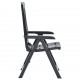 Sonata Градински регулируеми столове, 2 бр, пластмаса, антрацит