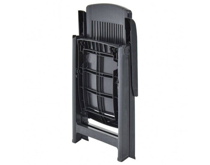 Sonata Градински регулируеми столове, 2 бр, пластмаса, антрацит