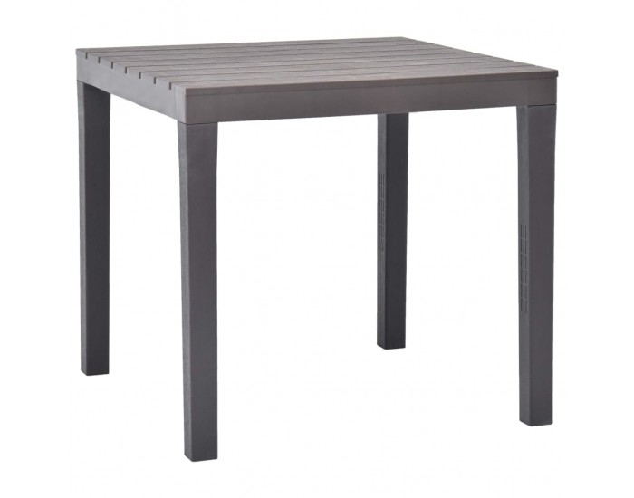 Sonata Градинска маса с 2 пейки, пластмаса, кафява