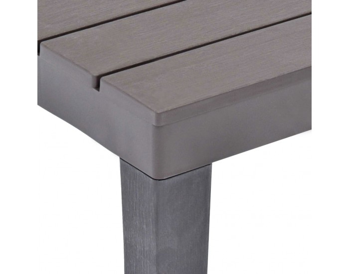 Sonata Градинска маса с 2 пейки, пластмаса, кафява