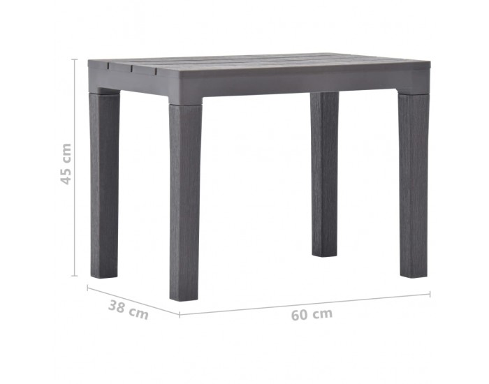 Sonata Градинска маса с 2 пейки, пластмаса, кафява