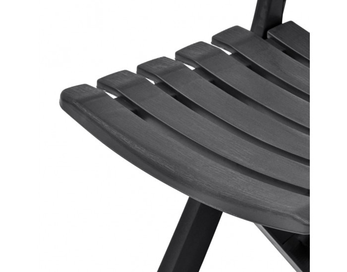 Sonata Сгъваеми градински столове, 2 бр, пластмаса, антрацит