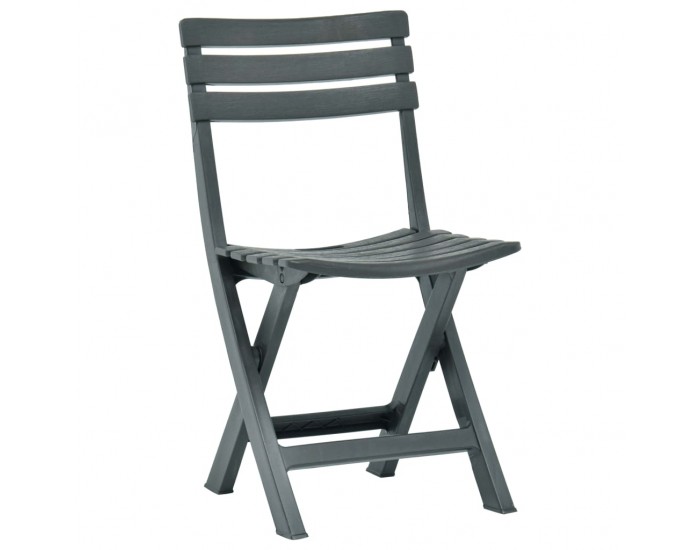 Sonata Сгъваеми градински столове, 2 бр, пластмаса, зелени