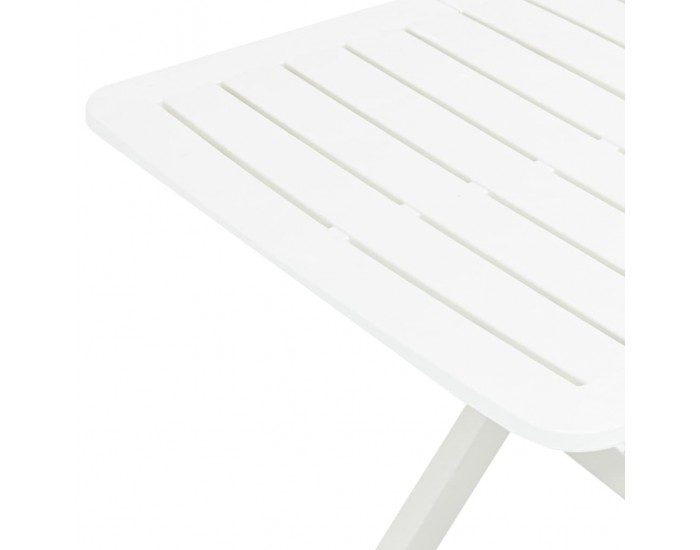 Sonata Сгъваема градинска маса, бяла, 79x72x70 см, пластмаса