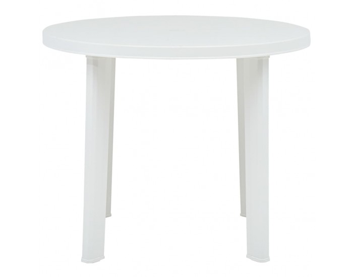 Sonata Градинска маса, бяла, 89 см, пластмаса