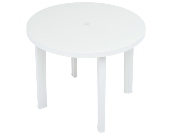 Sonata Градинска маса, бяла, 89 см, пластмаса
