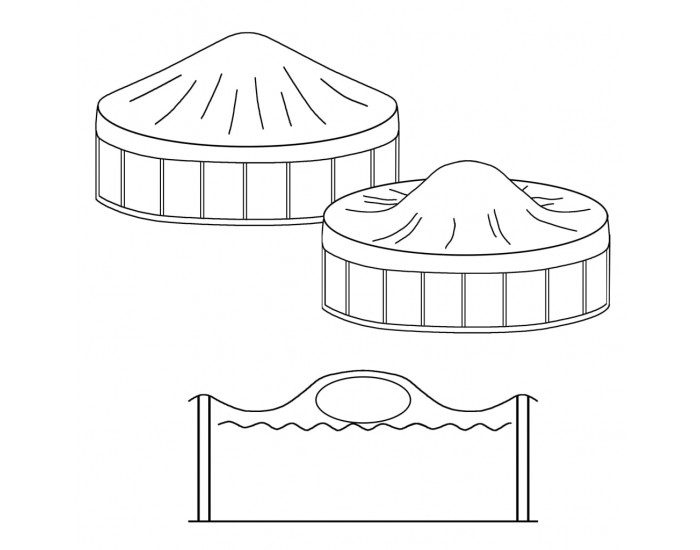 Sonata Въздушни зимни възглавници за покривало на надземен басейн 2 бр