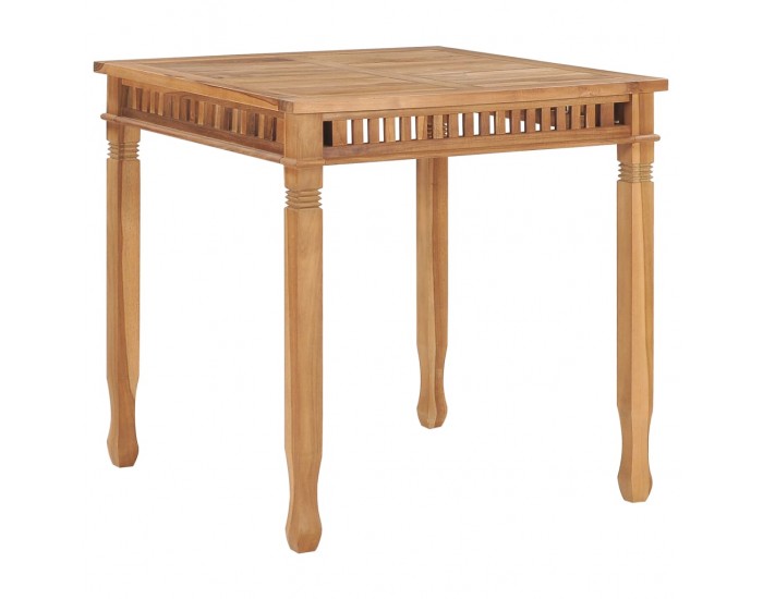 Sonata Градинска трапезна маса, 80x80x80 cм, тиково дърво масив