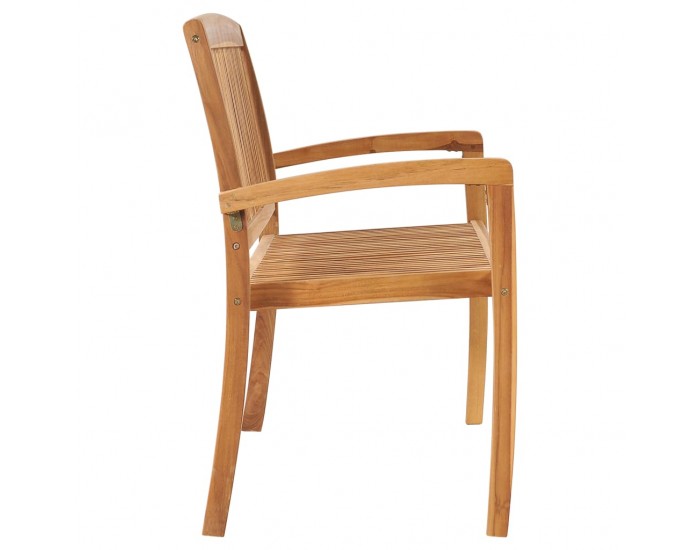 Sonata 2-местна стифираща градинска пейка, 128,5 cм, тик масив