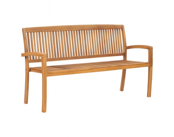 Sonata 3-местна стифираща градинска пейка, 159 cм, тик масив