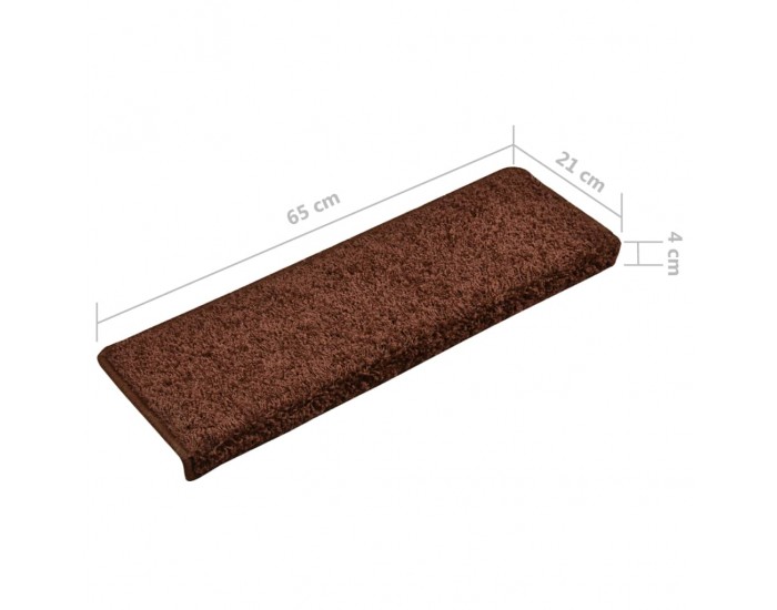 Sonata Постелки за стъпала, 15 бр, 65x25 см, кафяви